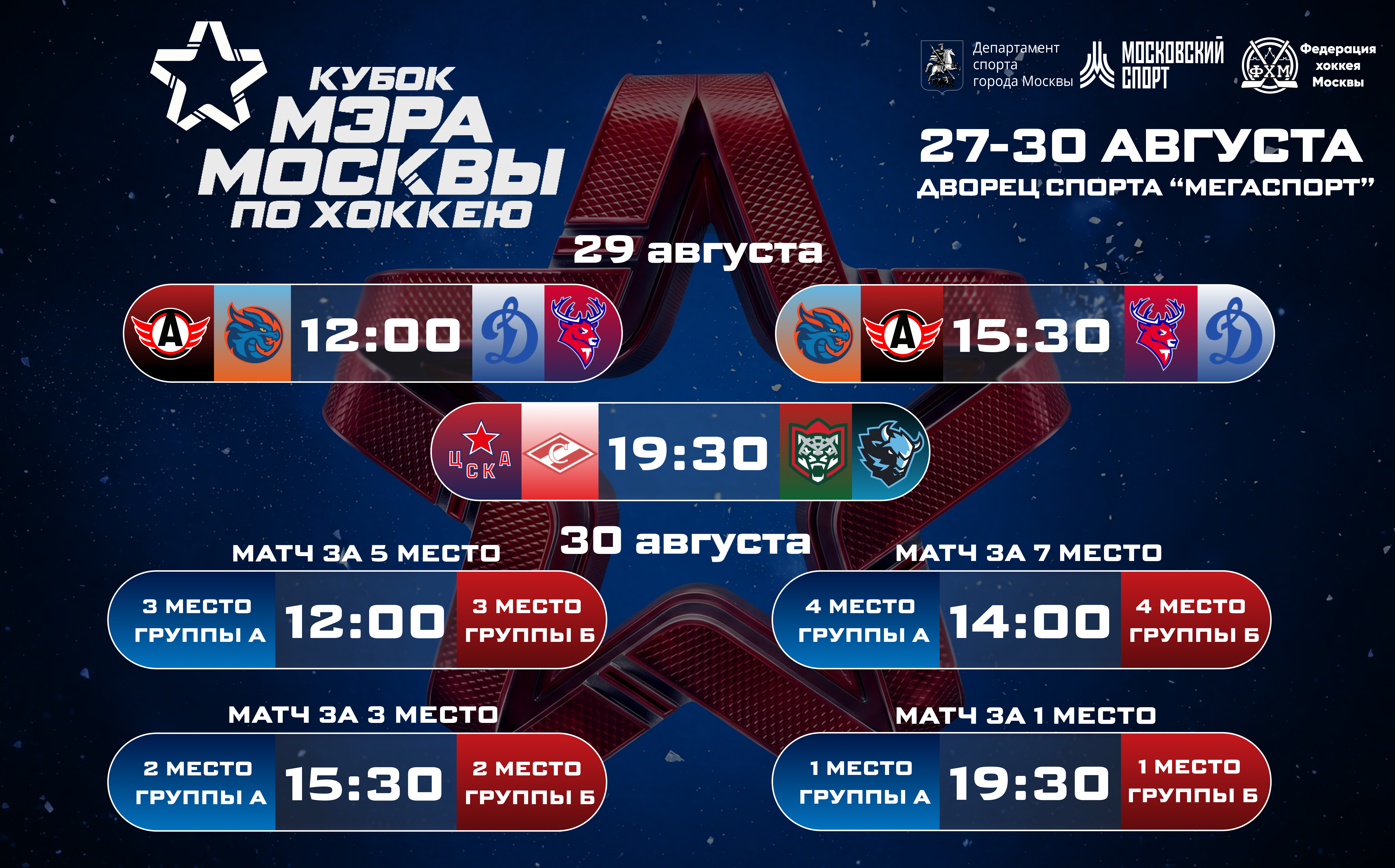 «Кубок мэра Москвы»-2026. Расписание турнира