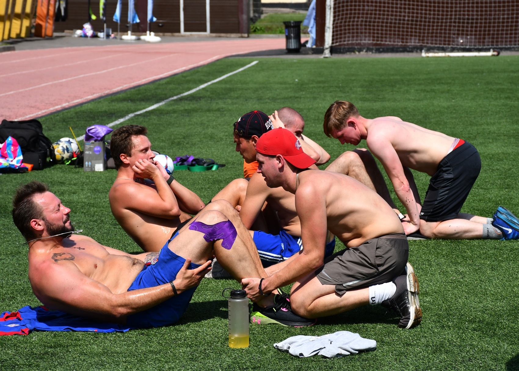 Фото: Сборы судей ФХМ, сдача нормативов на земле