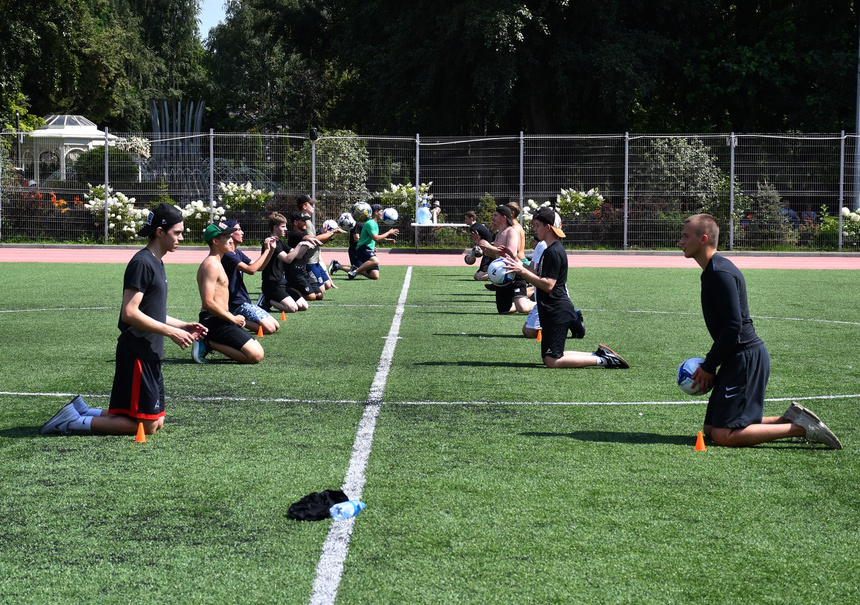 Фото: Сборы судей ФХМ, сдача нормативов на земле