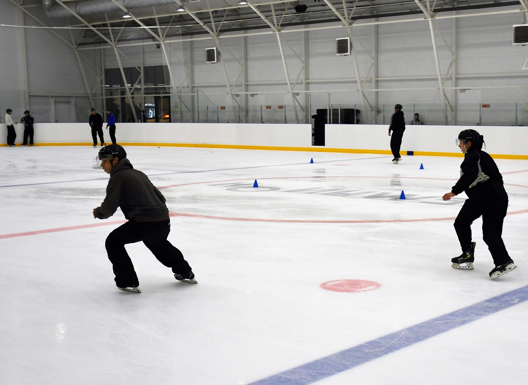 Фото: Сборы судей ФХМ, сдача нормативов на льду